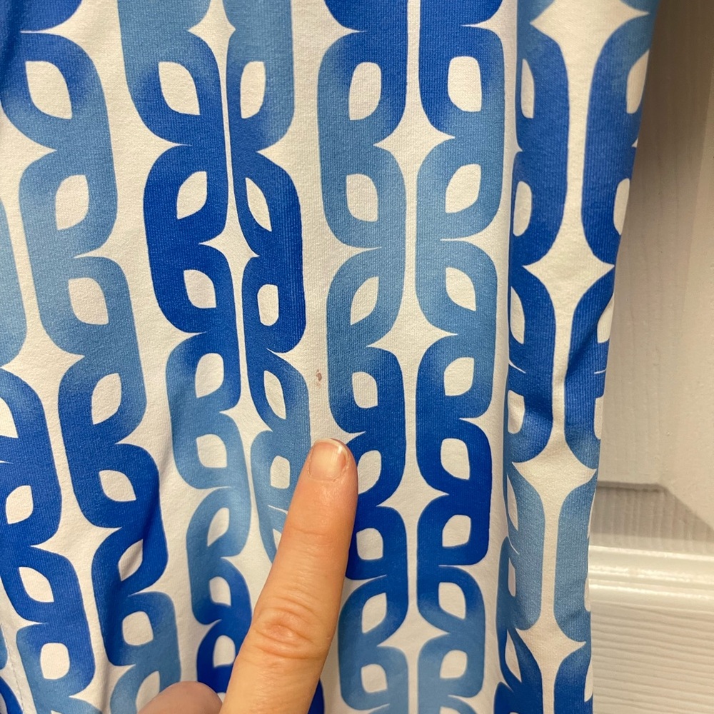 J. Mclaughlin Blue Pattern Button Down Top - image 2